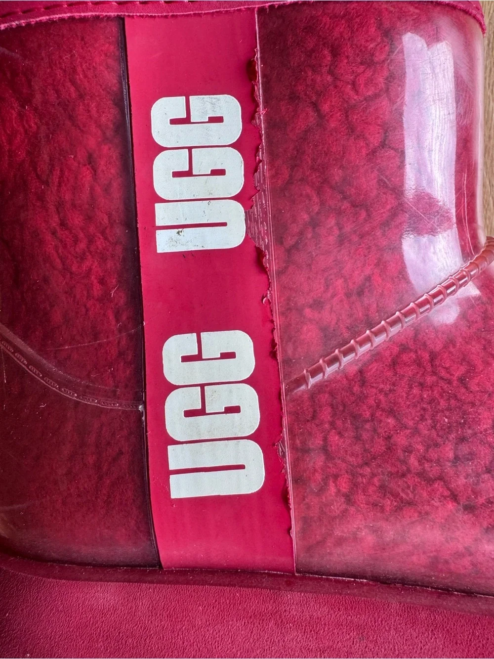UGG Kids Waterproof red Slip-On Boots size 4